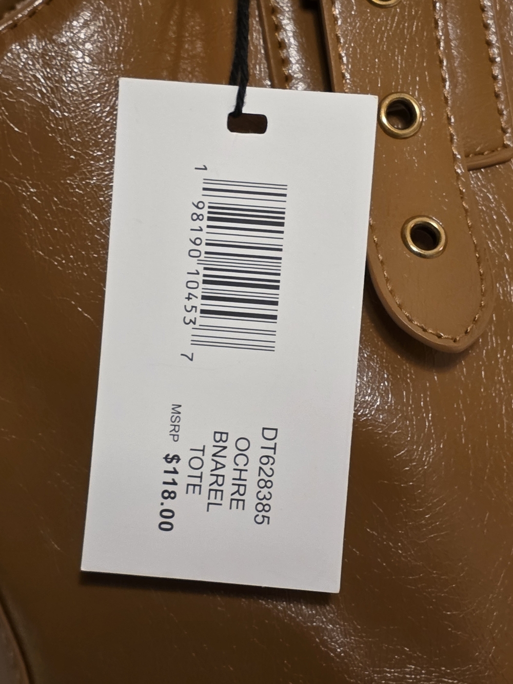 Steve Madden NWT Ochre Bnarel Tan Shoulder Tote Bag MSRP$118 - Picture 5 of 8